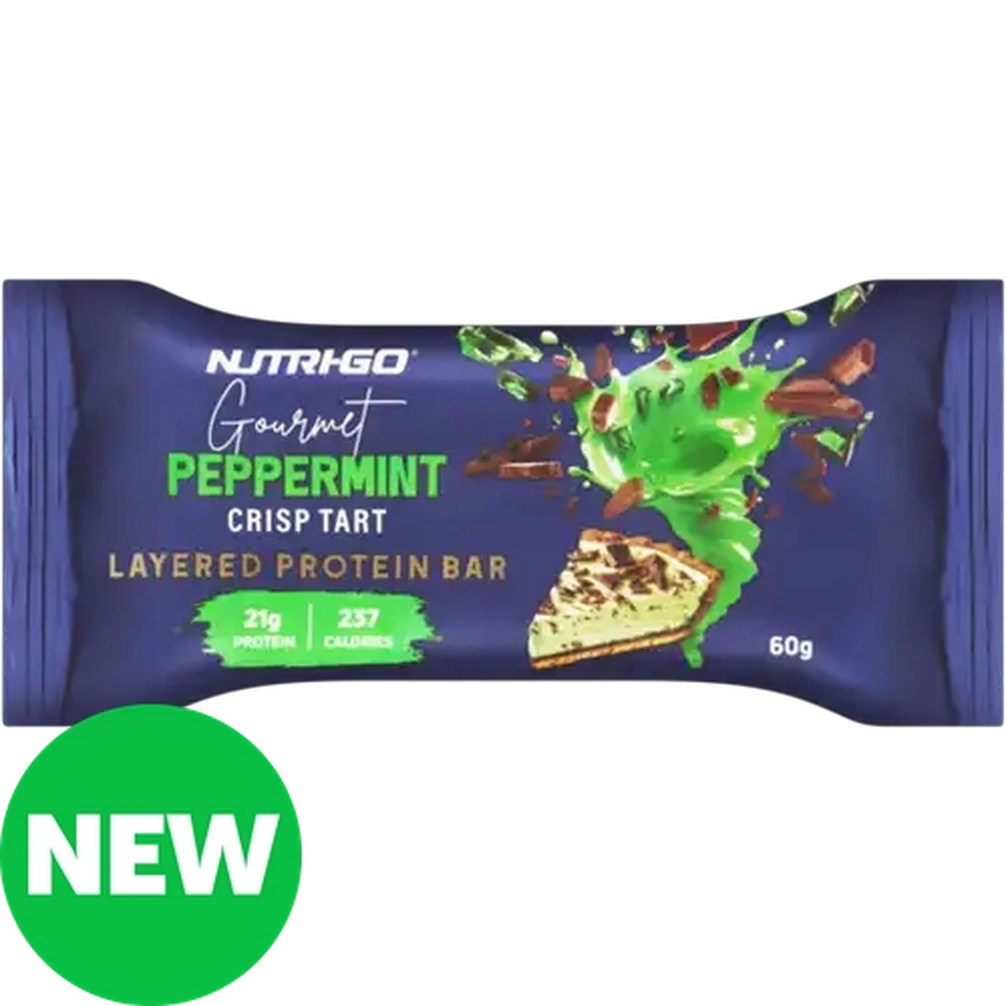 Image of Nutri-Go Peppermint Crisp Tart Gourmet Layered Protein Bar 60g