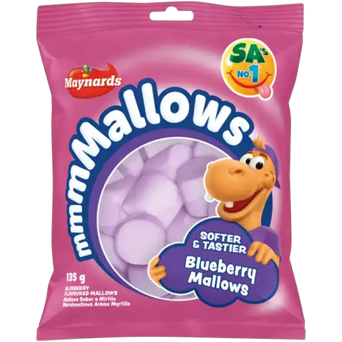 Image of Maynards mmmMallows Blueberry Flavoured Mallows 135g