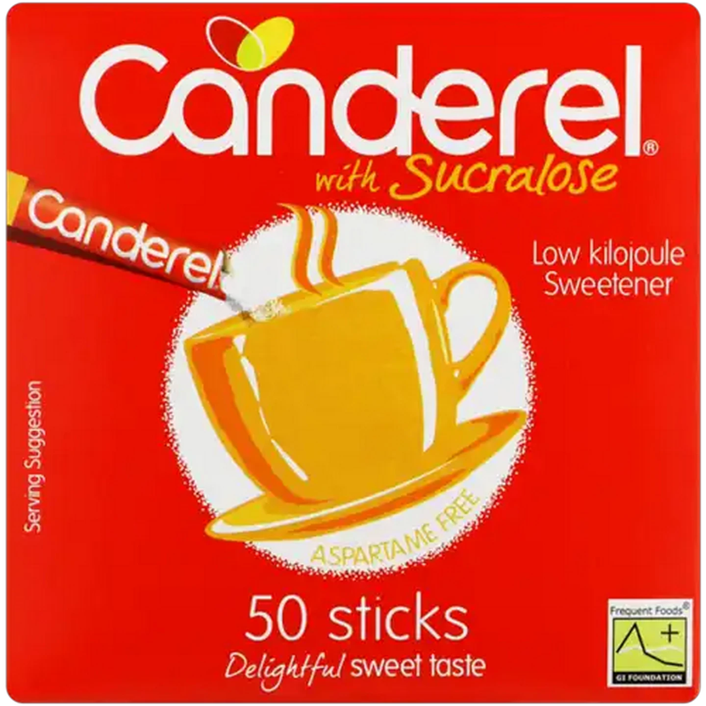 Image of Canderel Sucralose Low Kilojoule Sweetener Sticks 50 Pack