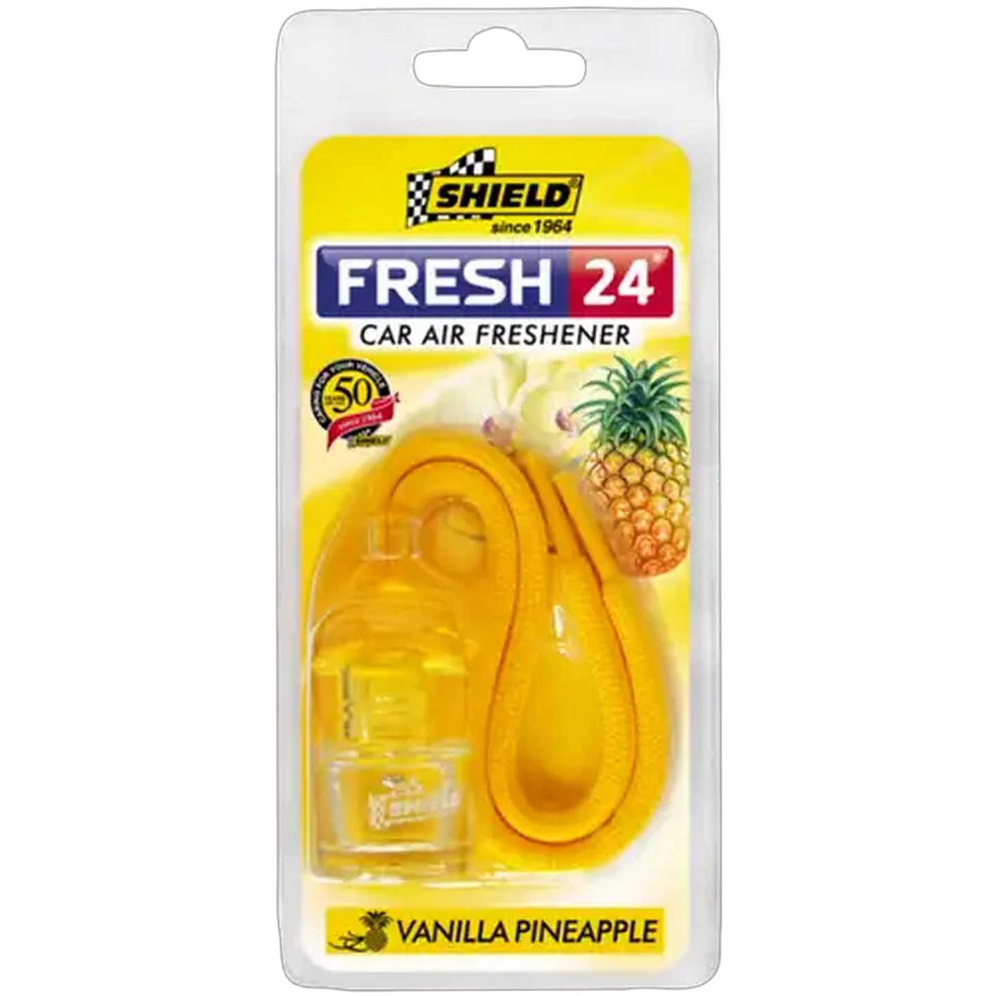 Image of Shield Fresh 24 Vanilla Pineapple Car Air Freshener 7ml