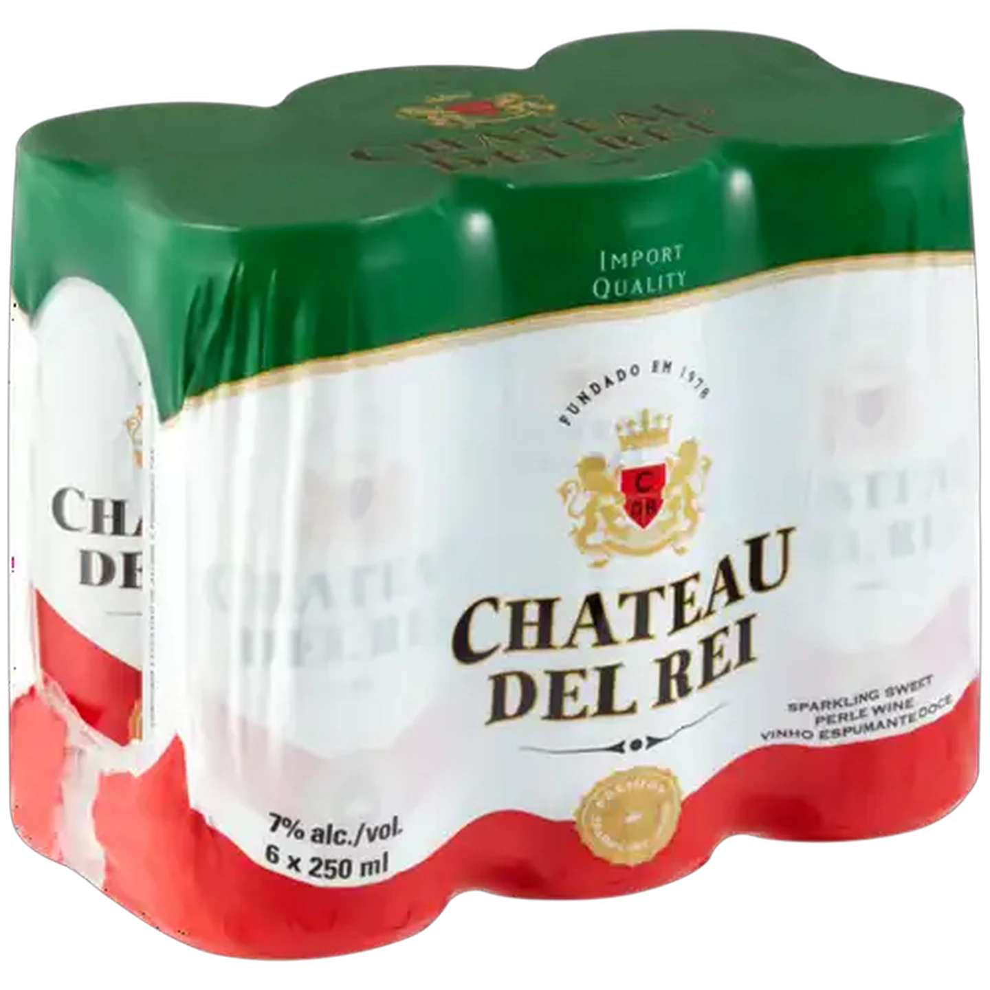 Image of Chateau Del Rei Sparkling Sweet Perle White Wine Cans 6 x 250ml