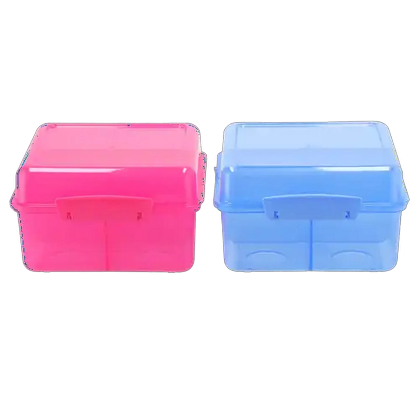 Image of Lunch To Go Plastic Divider Lunch Box 18 x 18 x 11cm (Colour May Vary)