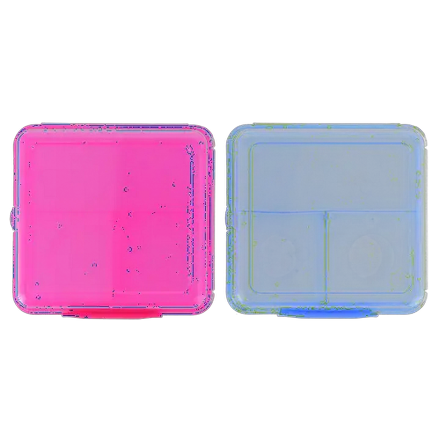 Image of Lunch To Go Plastic Divider Lunch Box 18 x 18 x 11cm (Colour May Vary)