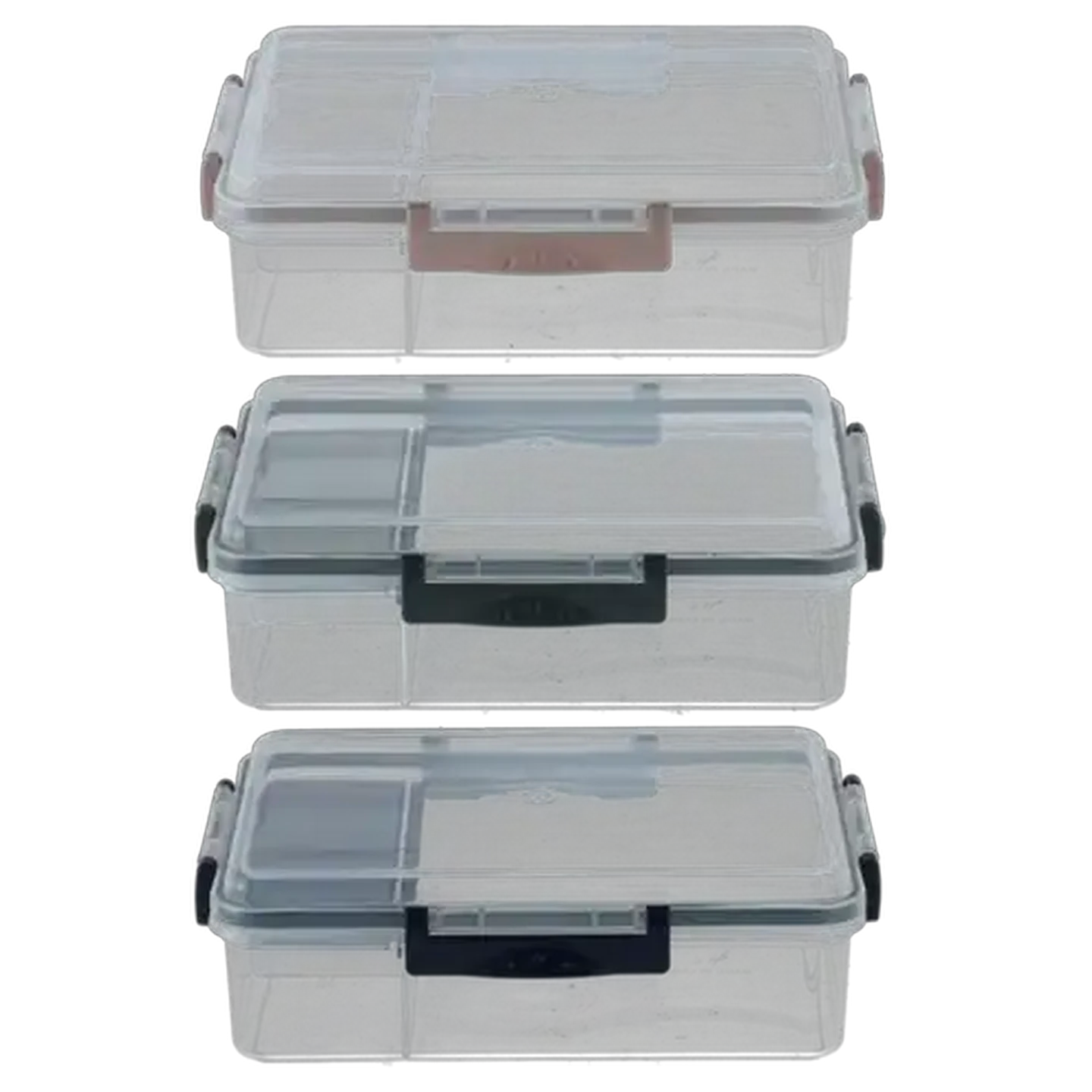 Image of Lunch To Go Plastic Clip Hinge Lunch Box 900ml (Colour May Vary)