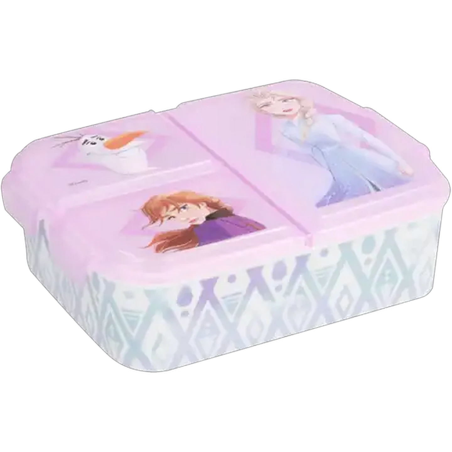 Image of Frozen Pink & Blue Compartment Lunch Box