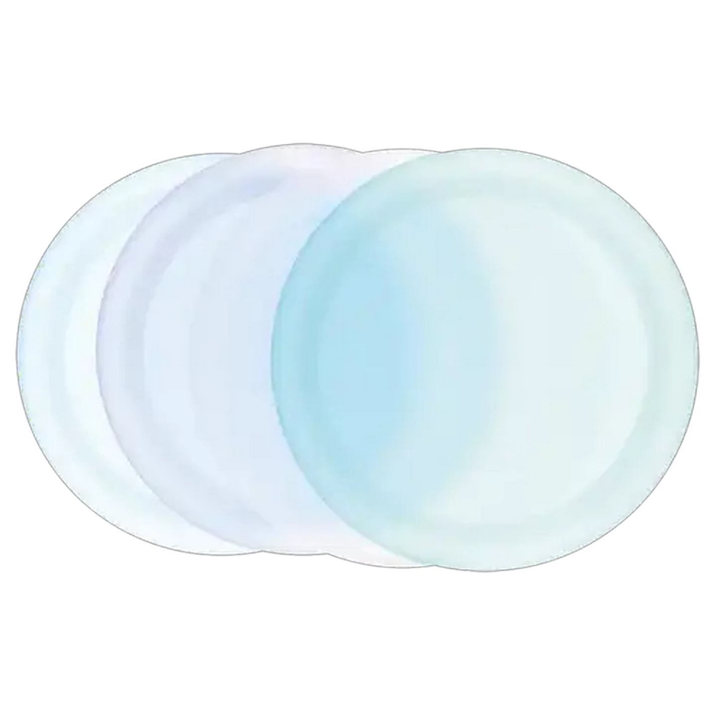 Image of Multicoloured Plastic Plate Set 25cm 4 Piece