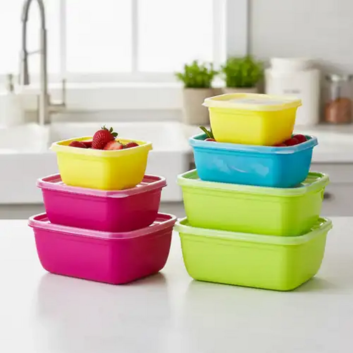 Image of &Stack Multicoloured Food Storage Container Set 12-Piece