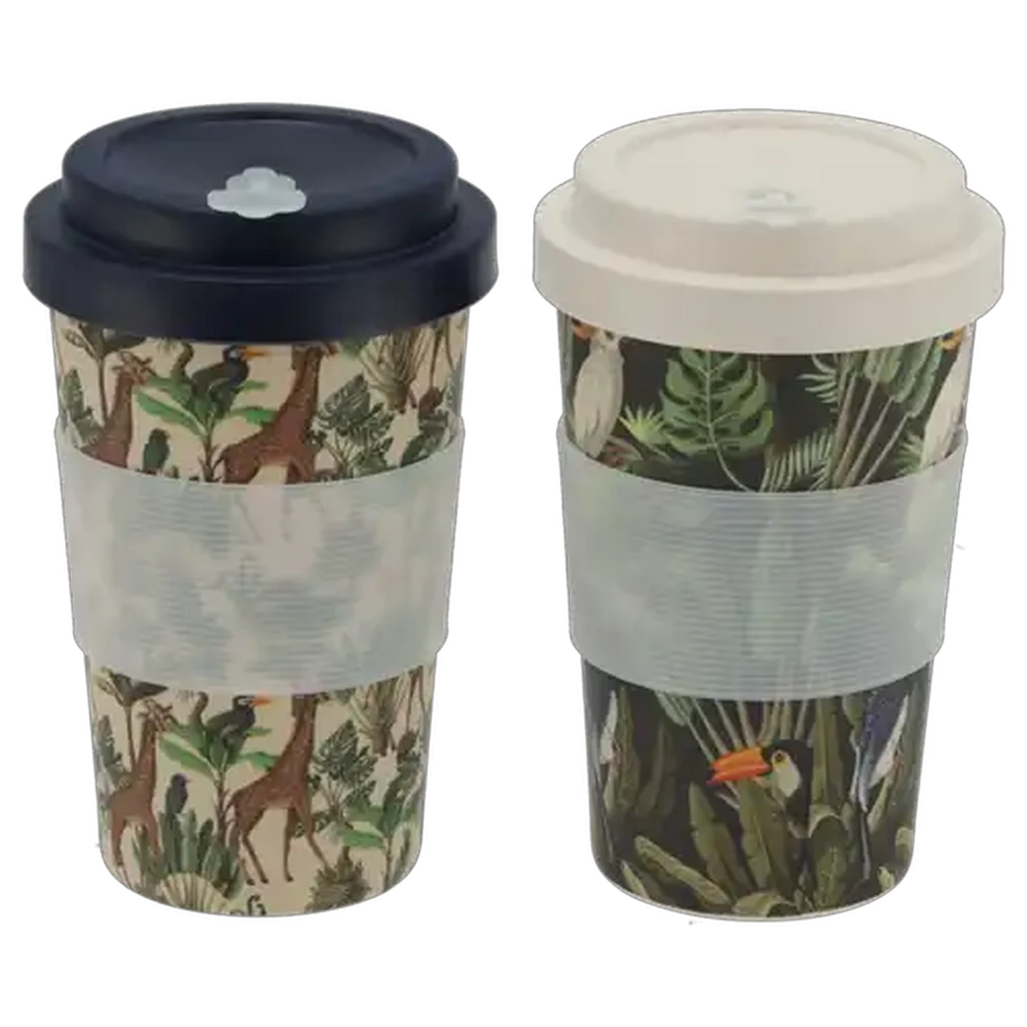 Image of Foreign Ground Animal Print Bamboo Fibre Travel Mug (Assorted Product - Single Item)