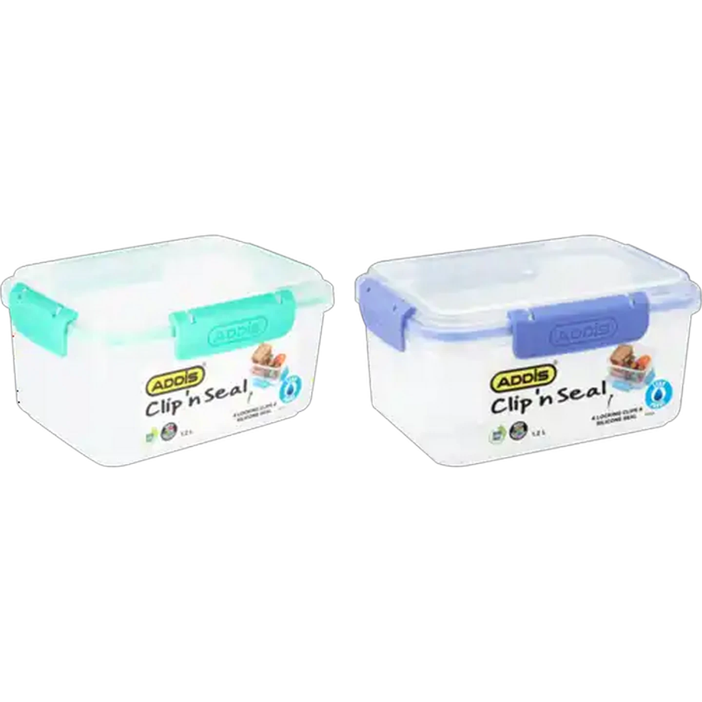 Image of ADDIS Clip 'n Seal Lunch Box 1.2L (Colour May Vary)