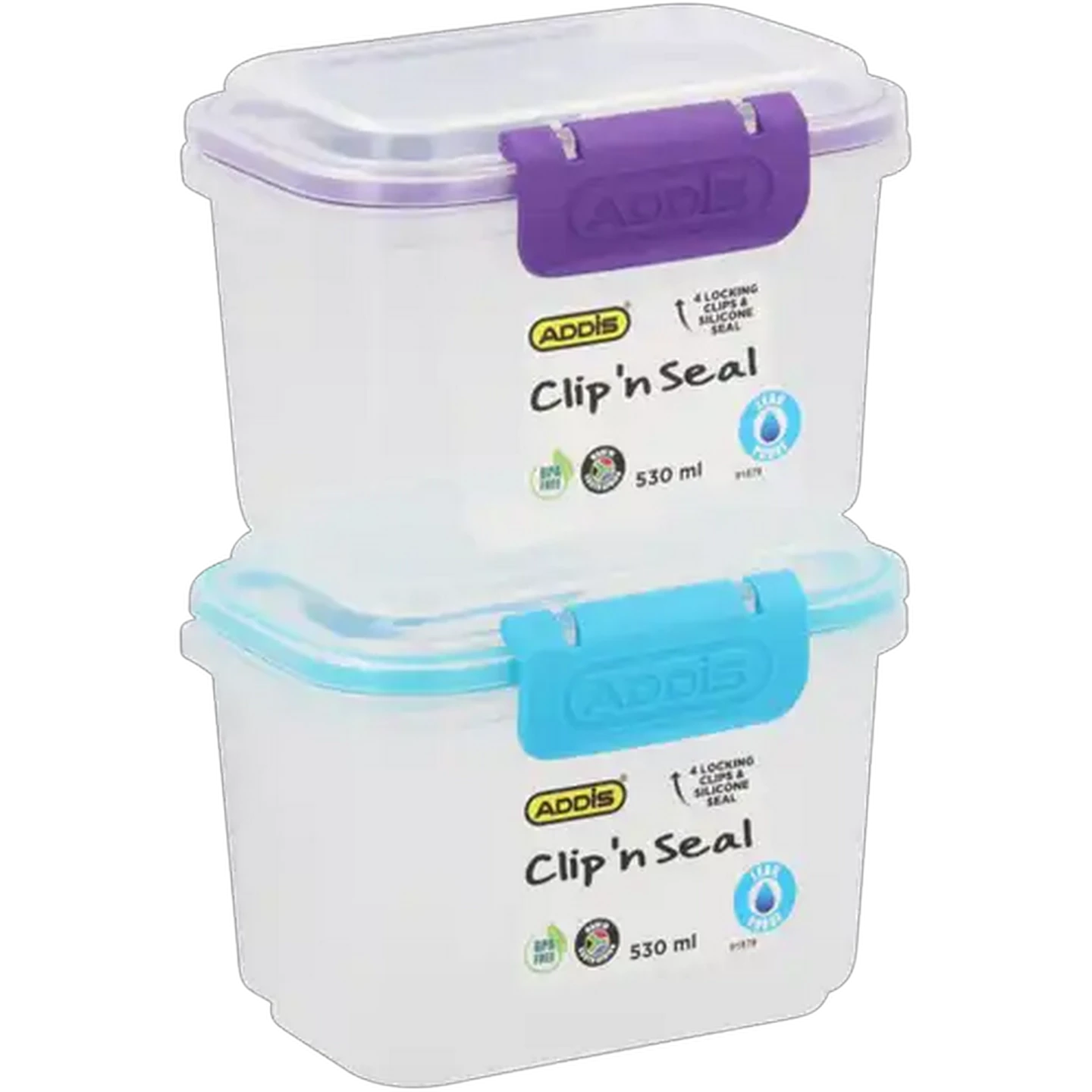 Image of ADDIS Clip 'n Seal Rectangular Container 530ml