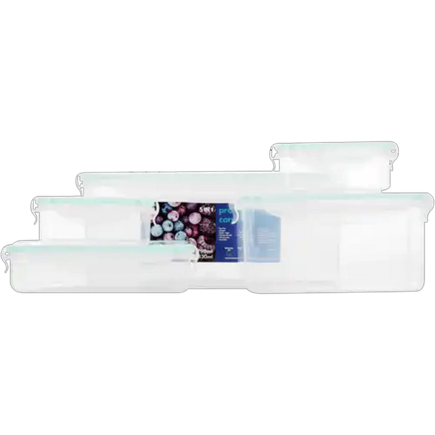 Image of Prolock Aqua Plastic Airtight Rectangular Container Set 10 Piece