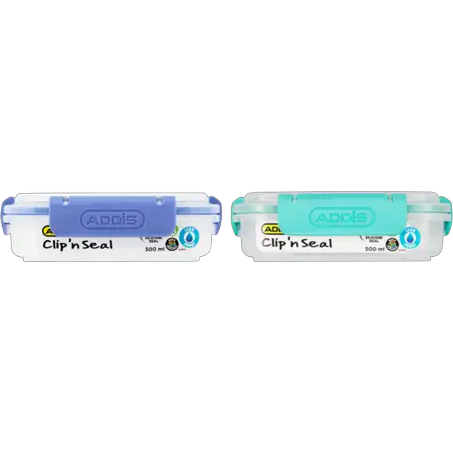 Image of ADDIS Clip 'n Seal Square Container 500ml (Colour May Vary)