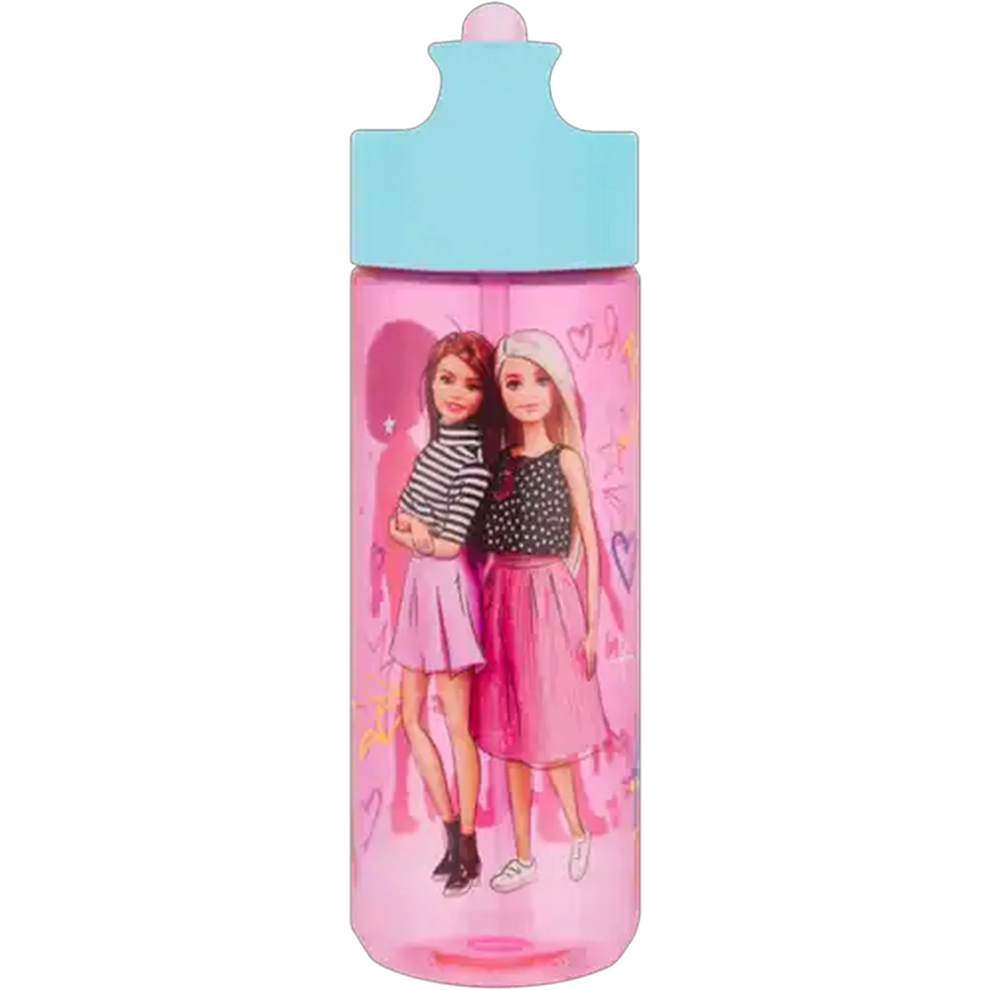 Image of Barbie Tritan Water Bottle With Straw 540ml
