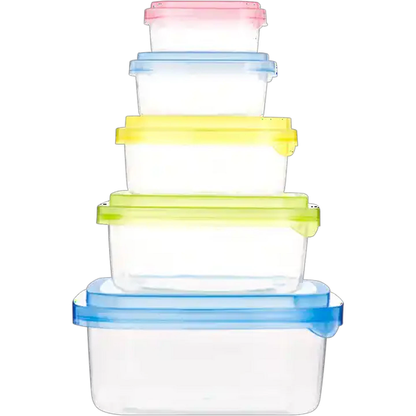 Image of Assorted Size Storage Containers With Lids 5 Piece