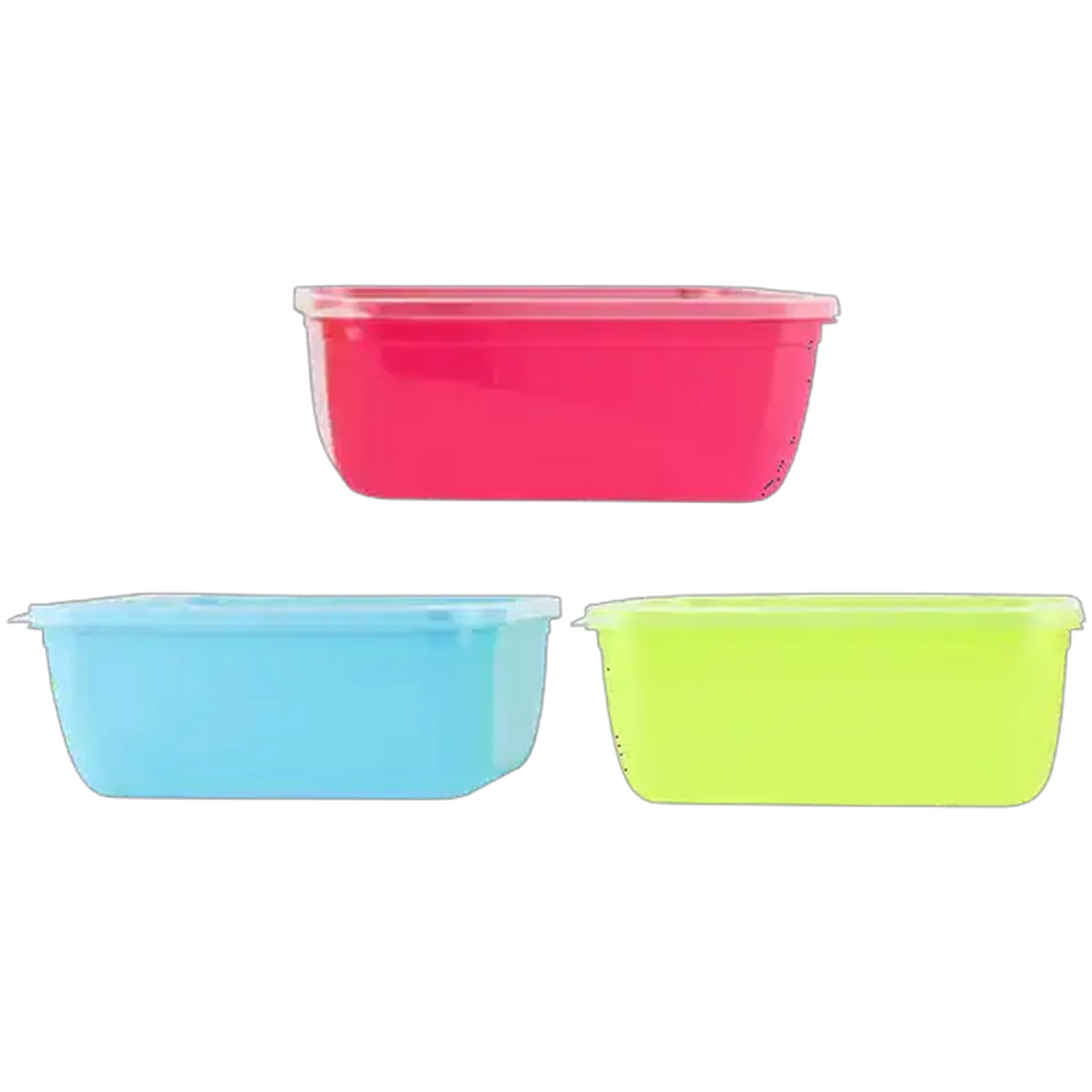 Image of &Stack Multicoloured 3 In 1 Multi Storage Large Rectangular Container Set 3-Pack (Colour May Vary)