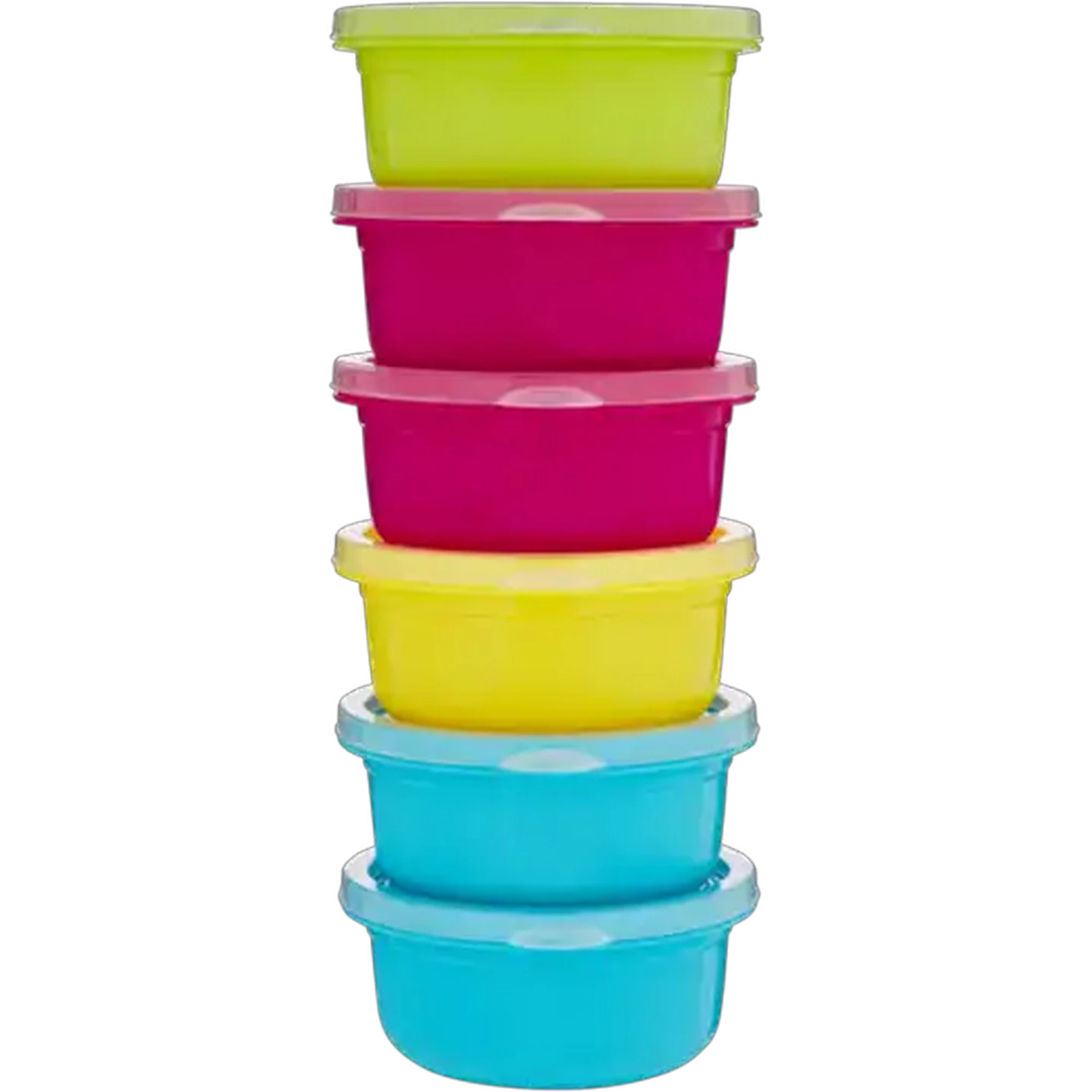 Image of &Stack Plastic Round Storage Container Set 240ml 6-Piece