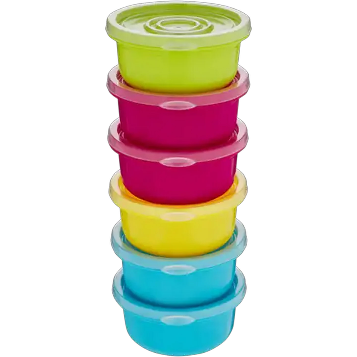 Image of &Stack Plastic Round Storage Container Set 240ml 6-Piece