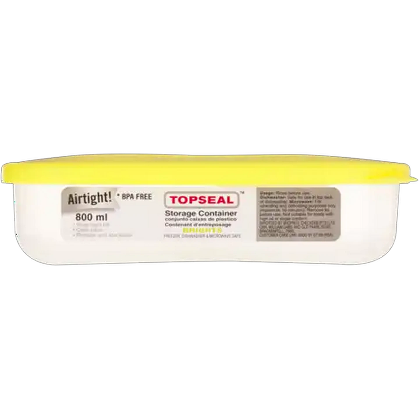 Image of Topseal Brights Storage Container 800ml (Colour May Vary)