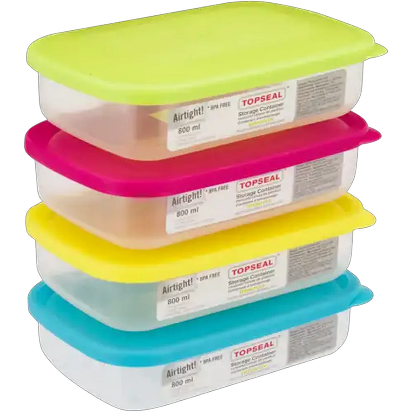 Image of Topseal Brights Storage Container 800ml (Colour May Vary)