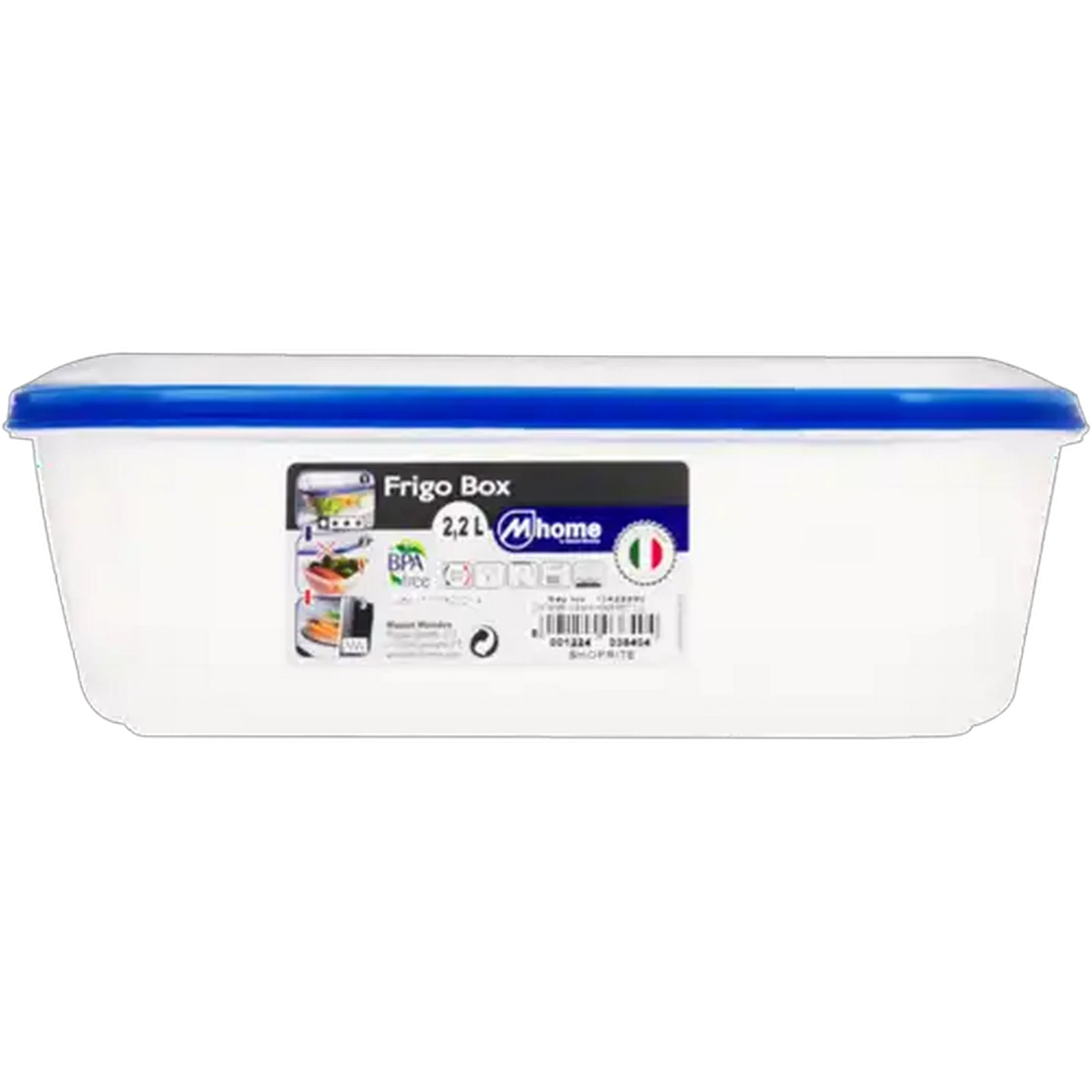 Image of M-Home Blue Frigo Box Rectangular Container 2.2L