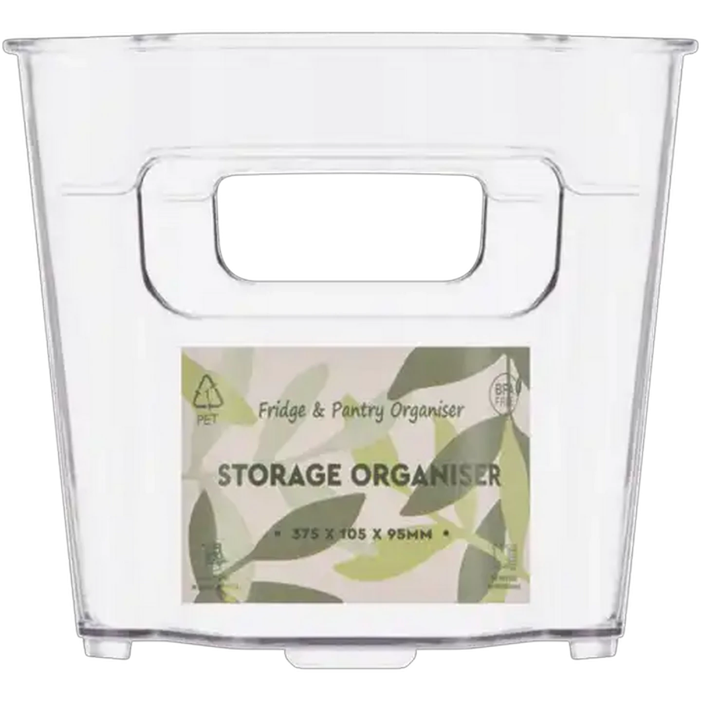 Image of Fridge & Pantry Plastic Narrow Clear Storage Organiser
