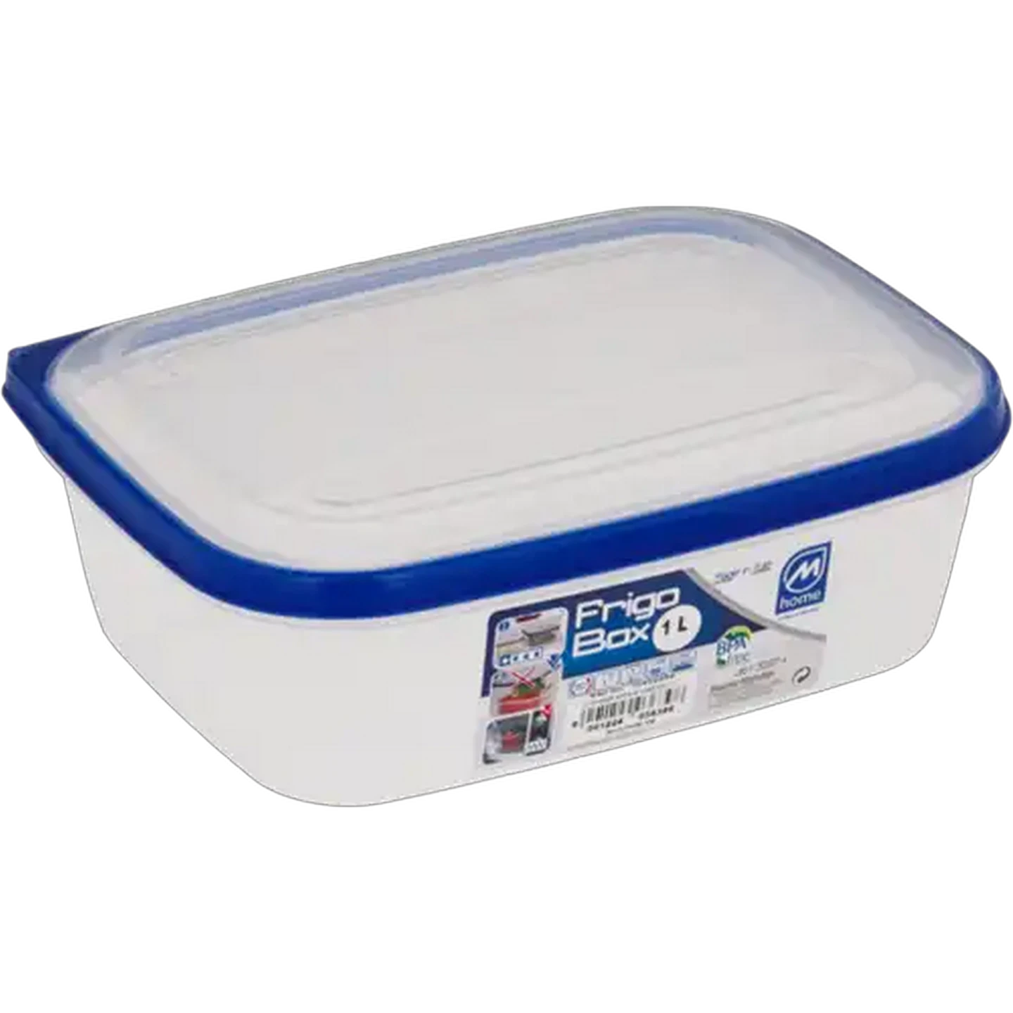 Image of M-Home Blue Frigo Box Rectangular Container 1L