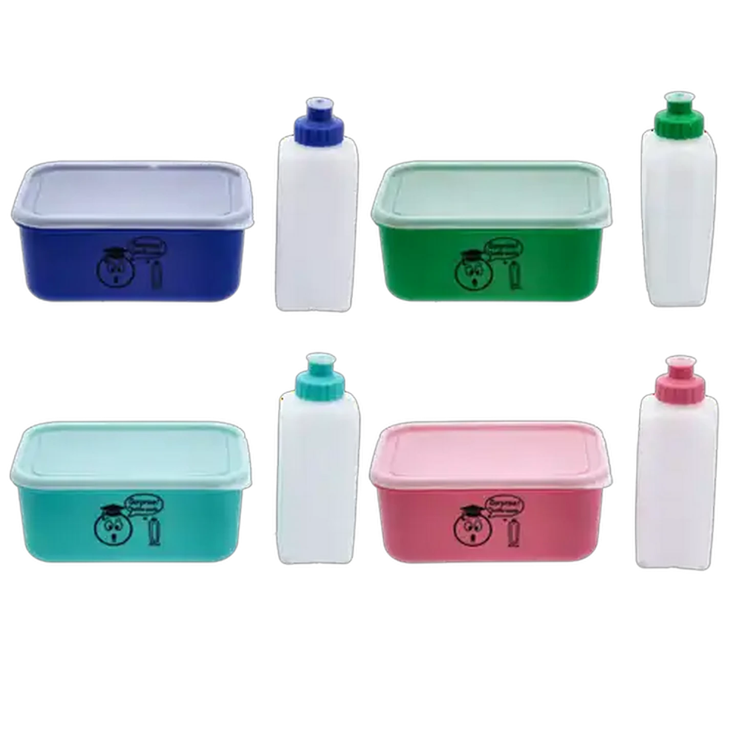 Image of Cascade Plastic Lunch Box & Bottle Set 2-Piece (Colour May Vary)