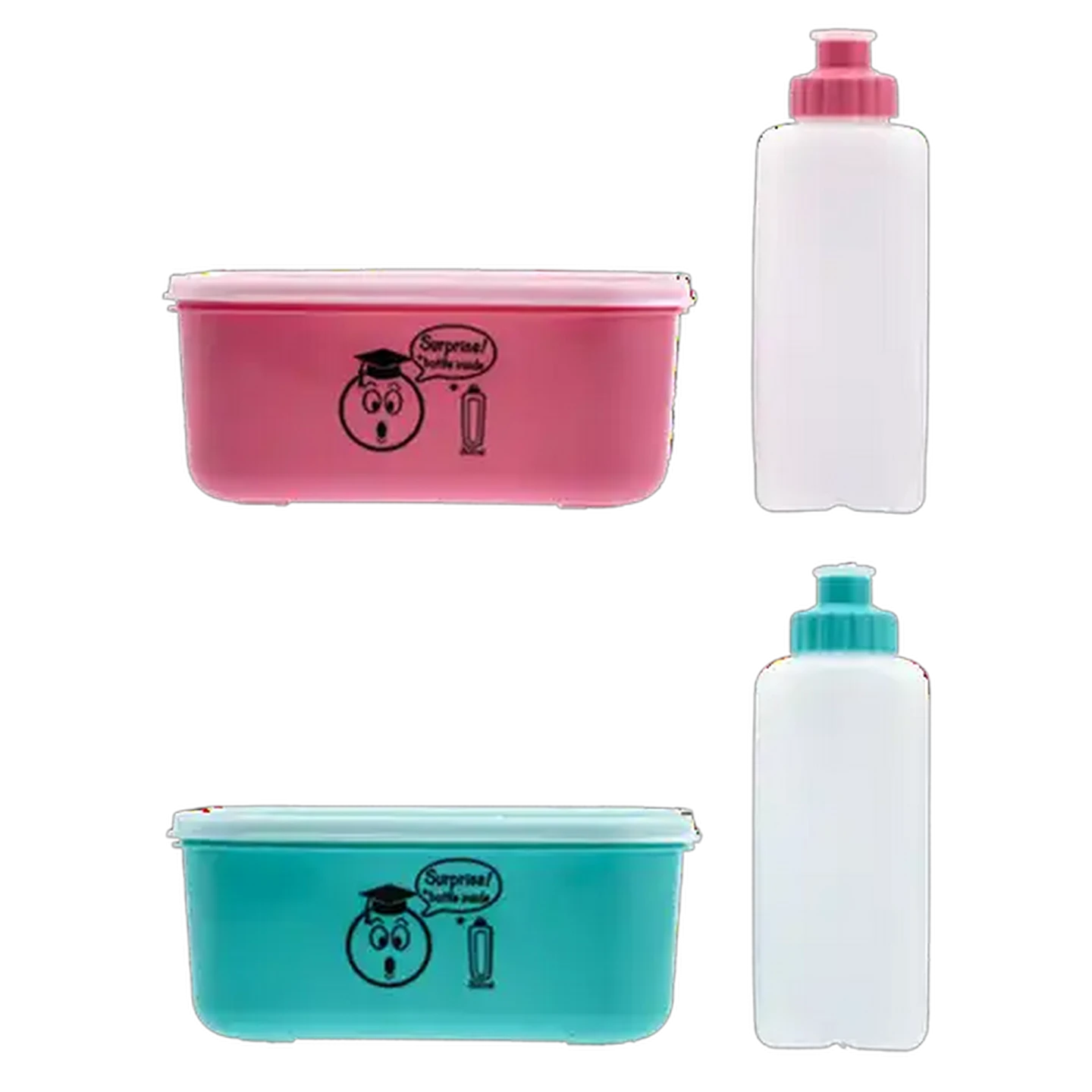 Image of Cascade Plastic Lunch Box & Bottle Set 2-Piece (Colour May Vary)