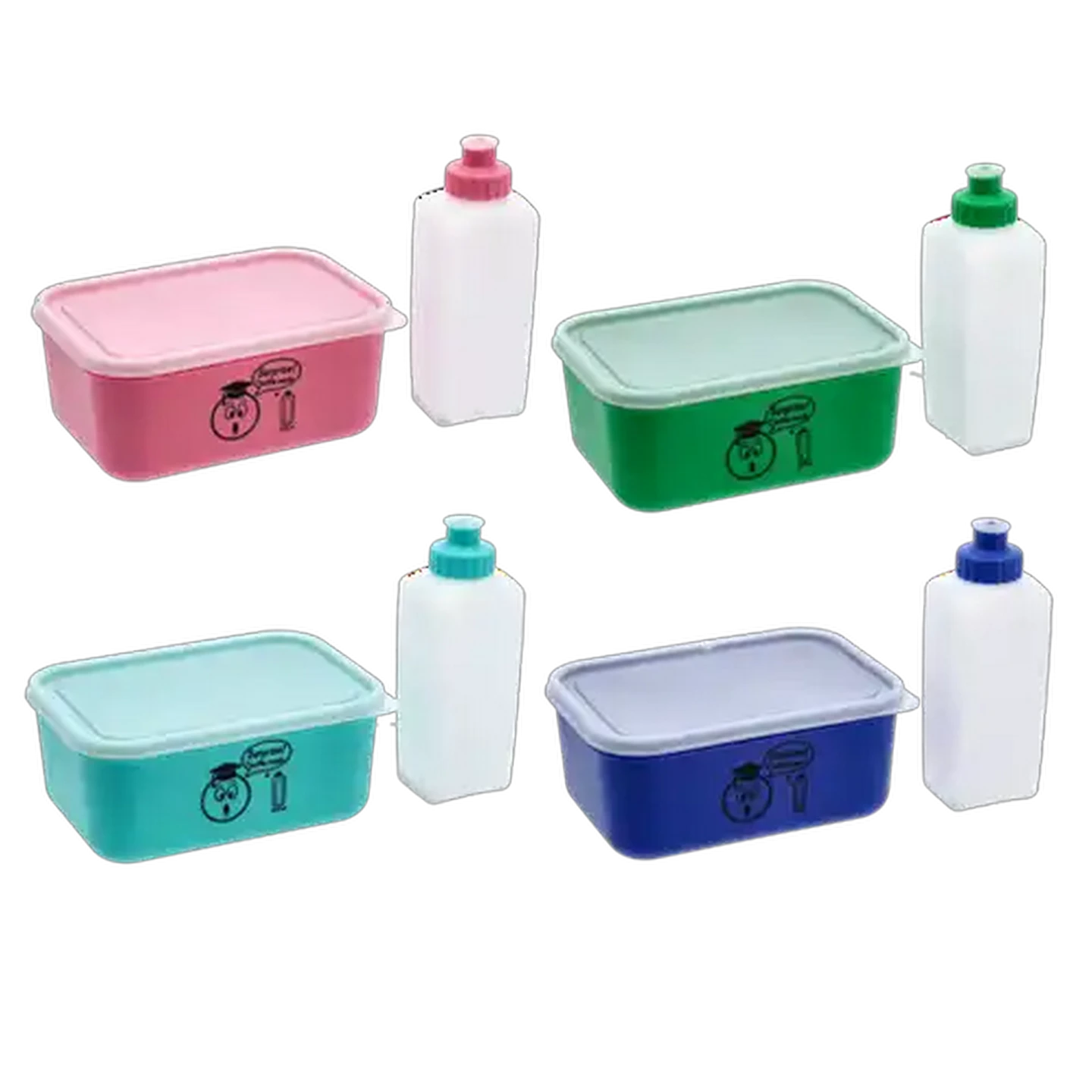 Image of Cascade Plastic Lunch Box & Bottle Set 2-Piece (Colour May Vary)