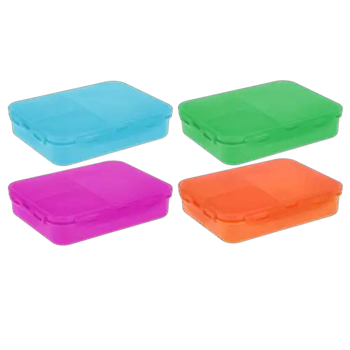 Image of Plastic Hinged Compartment Lunch Box (Colour May Vary)