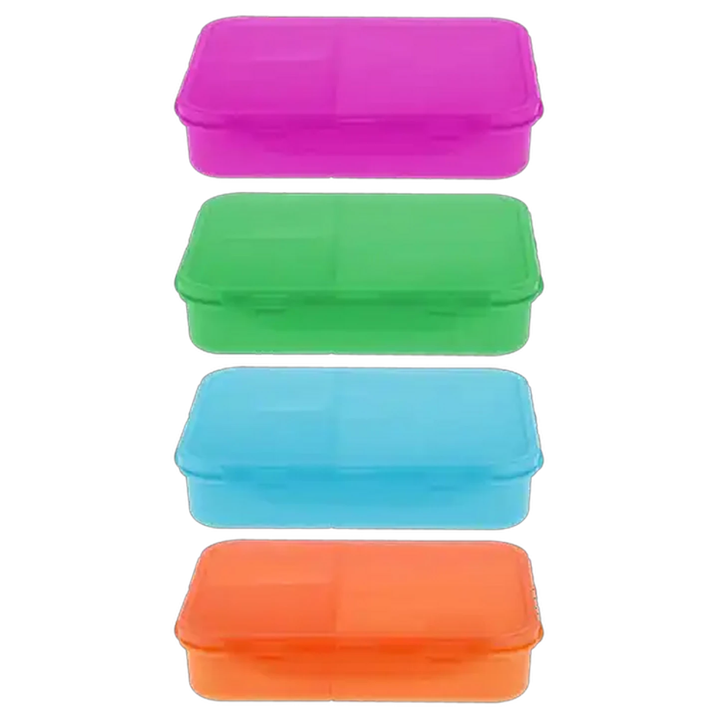 Image of Plastic Hinged Compartment Lunch Box (Colour May Vary)