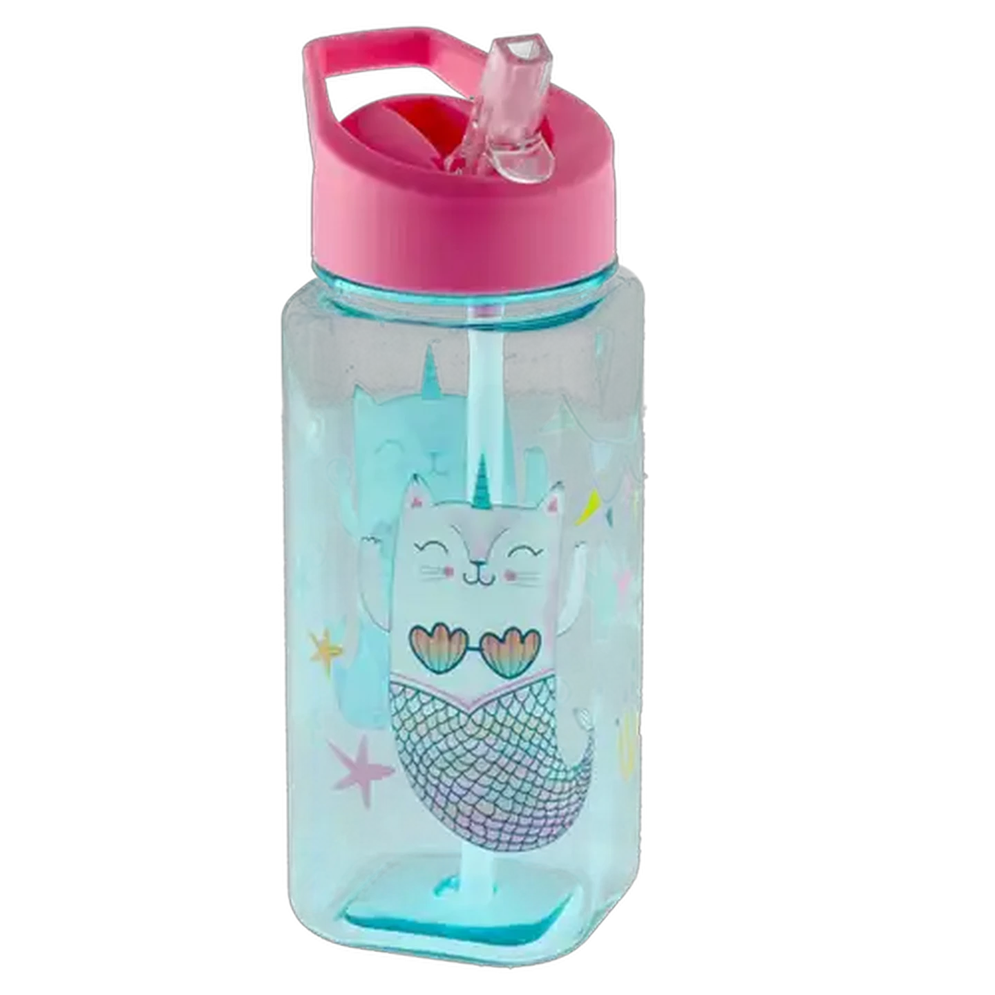 Image of Plastic Bottle With Straw 500ml (Design May Vary)