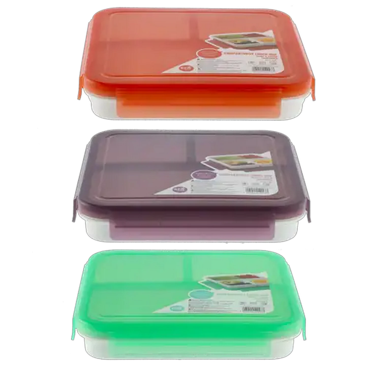 Image of Compartment Lunch Box 850ml (Colour May Vary)