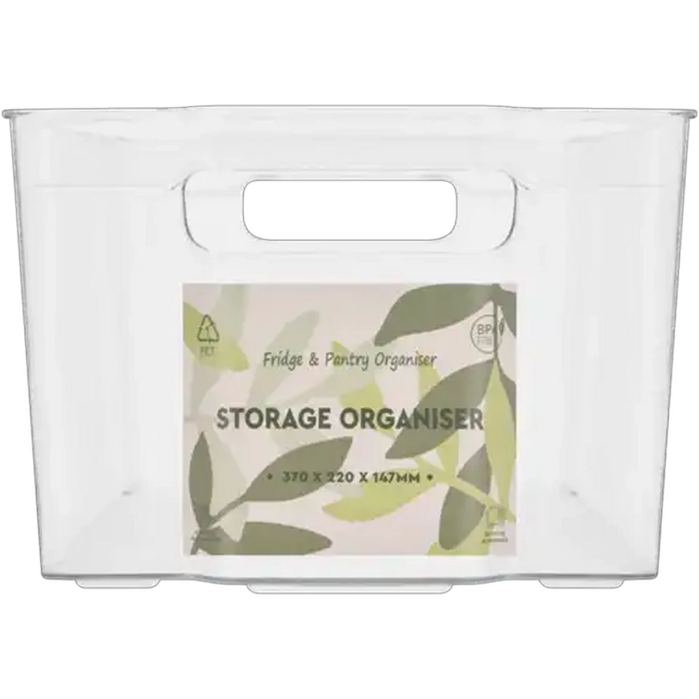 Image of Fridge & Pantry Large Clear Plastic Storage Organiser