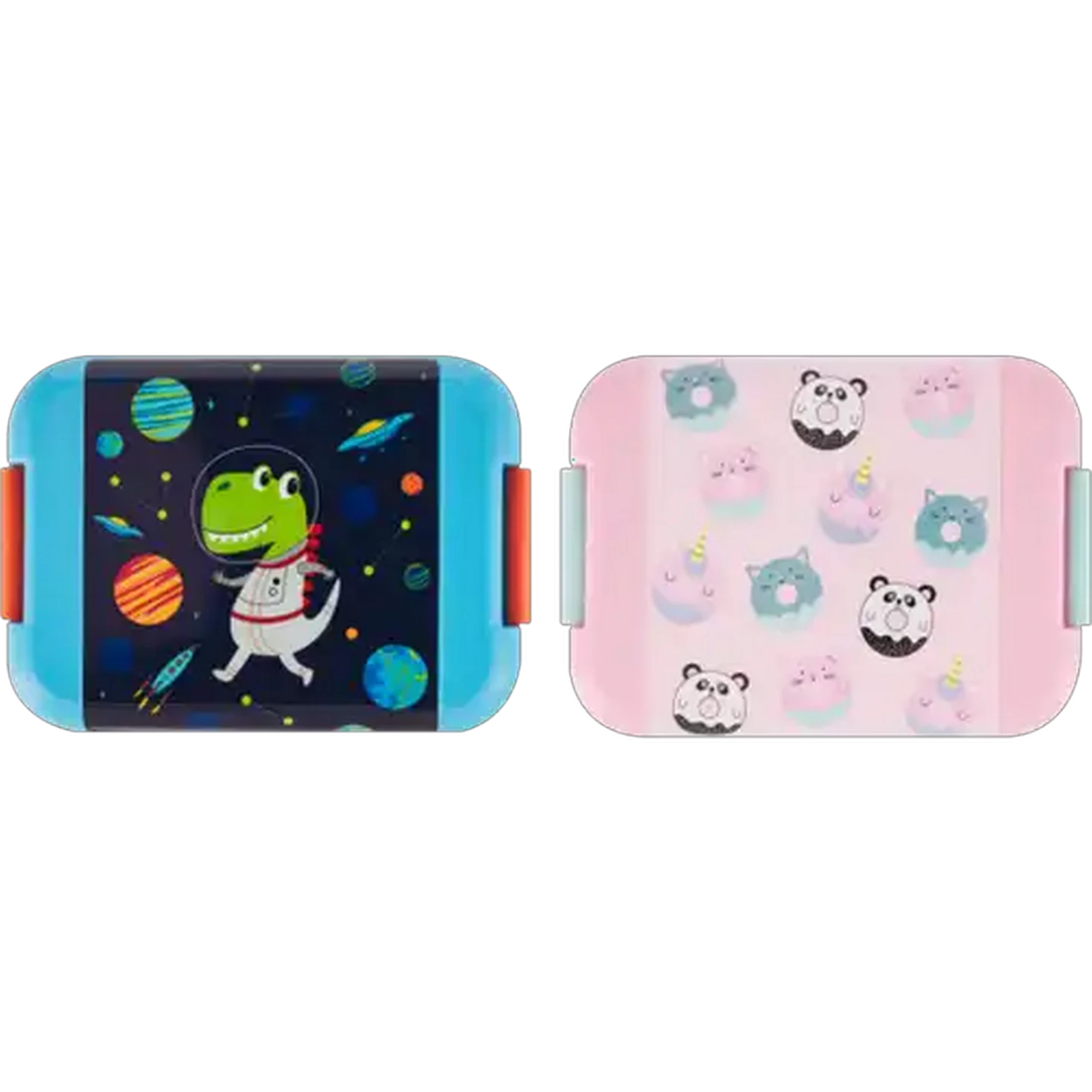 Image of Plastic Clip Lock Lunch Box 550ml (Colour May Vary)