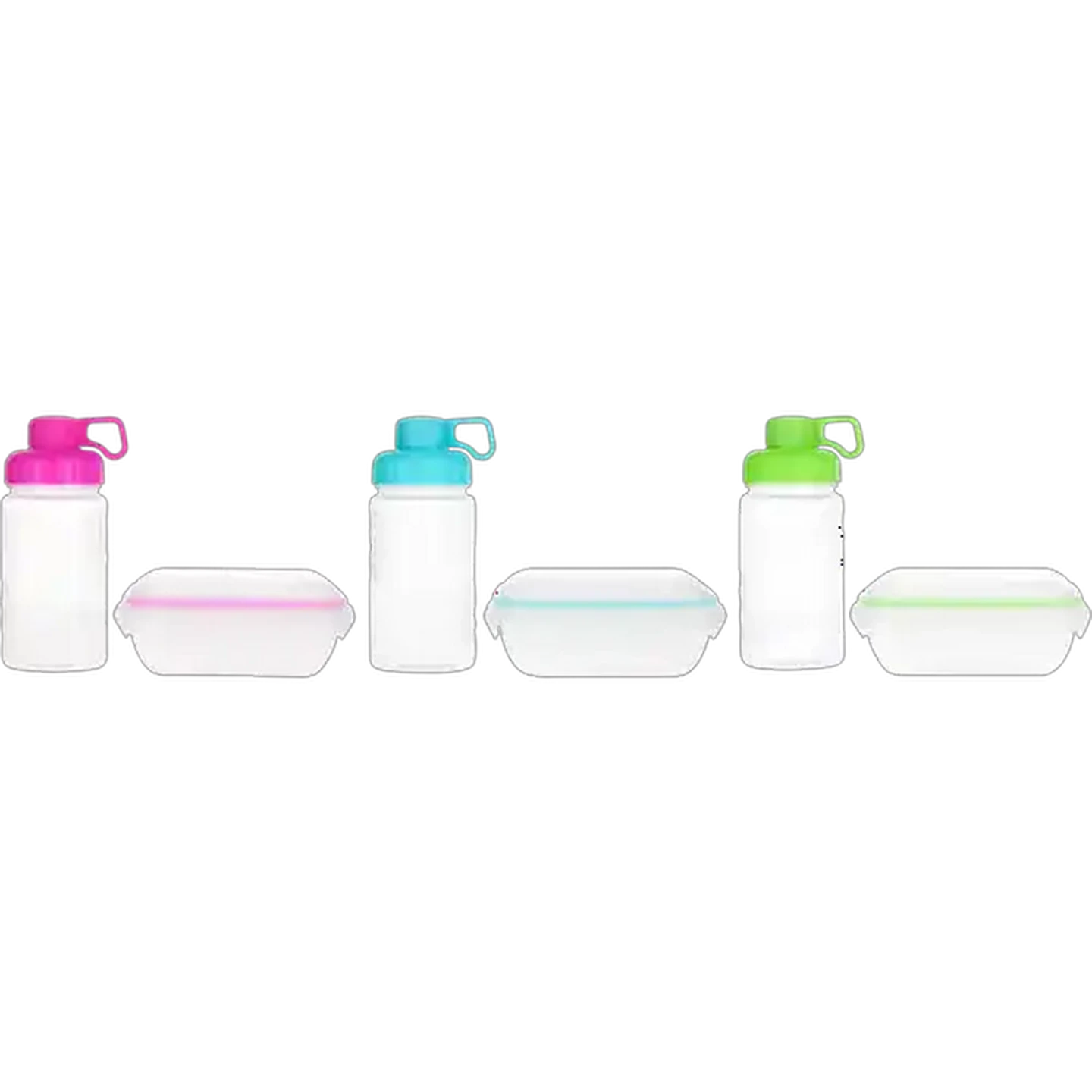 Image of Home Discovery Clip Lock Lunch Box & Bottle Set 2-Piece (Colour May Vary)