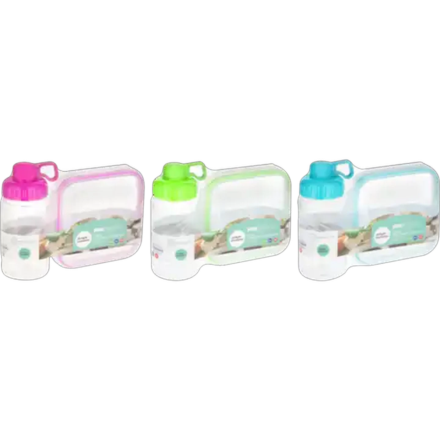 Image of Home Discovery Clip Lock Lunch Box & Bottle Set 2-Piece (Colour May Vary)