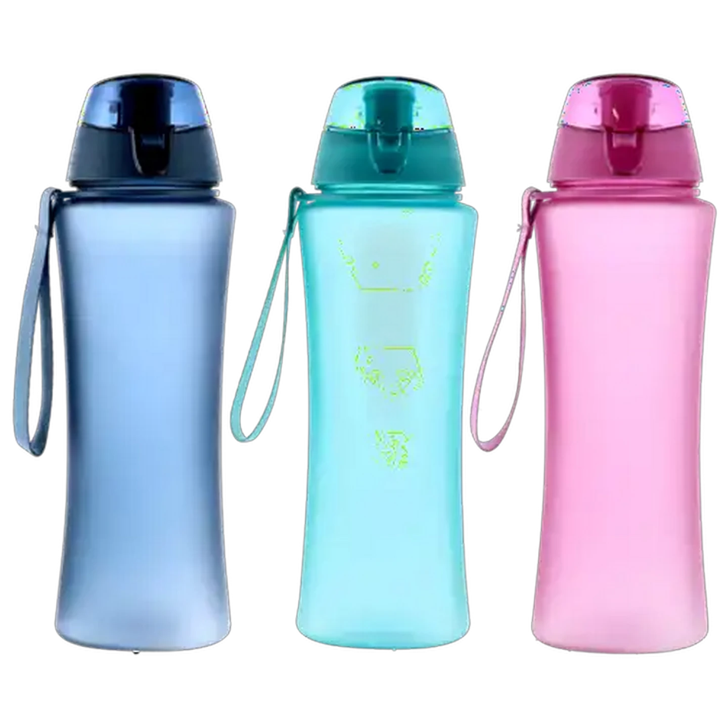 Image of Plastic Matt Closed Cap Bottle 650ml (Colour May Vary)