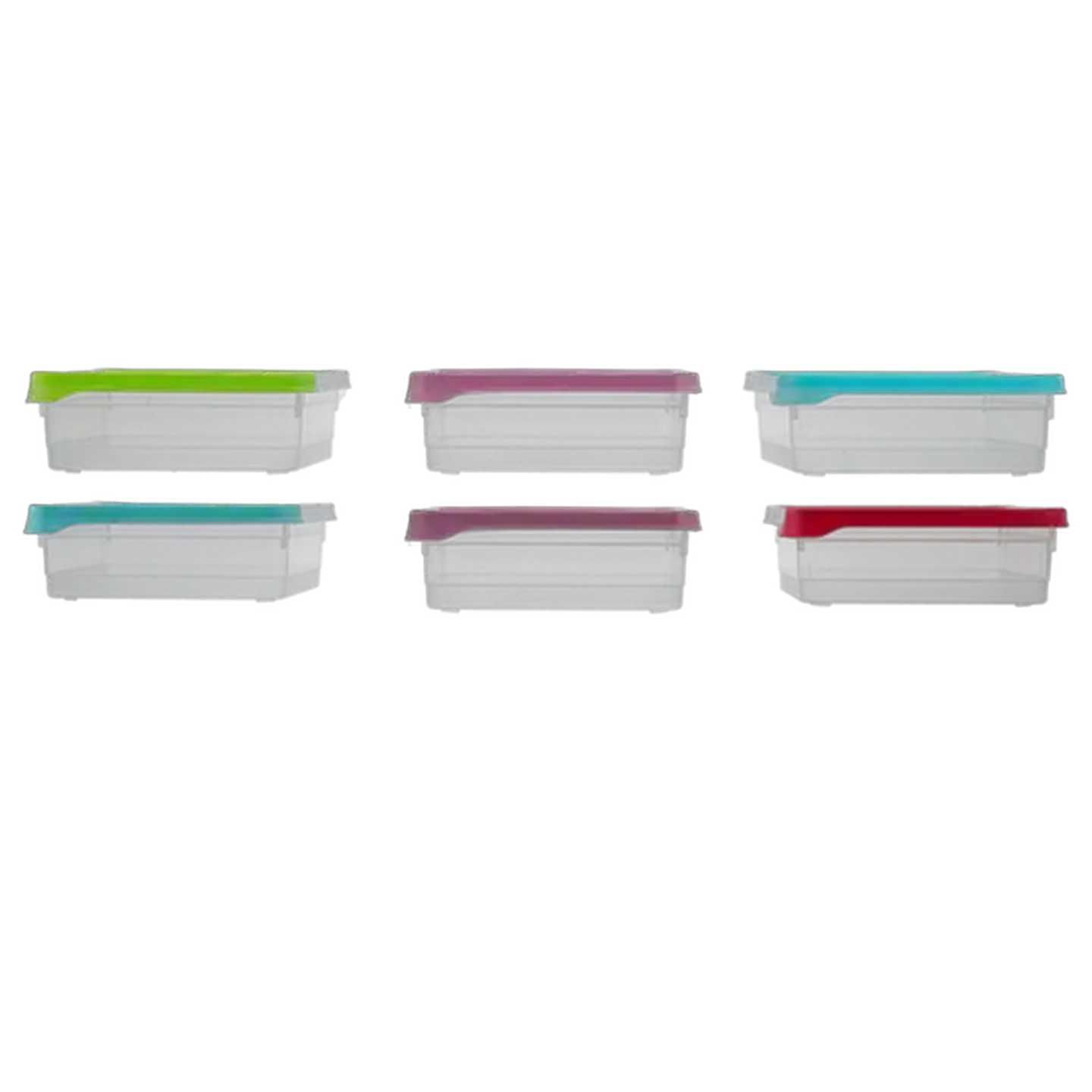 Image of Nu Ware Plastic Kids' Value Pack Lunch Boxes 3-Pack (Colour May Vary)
