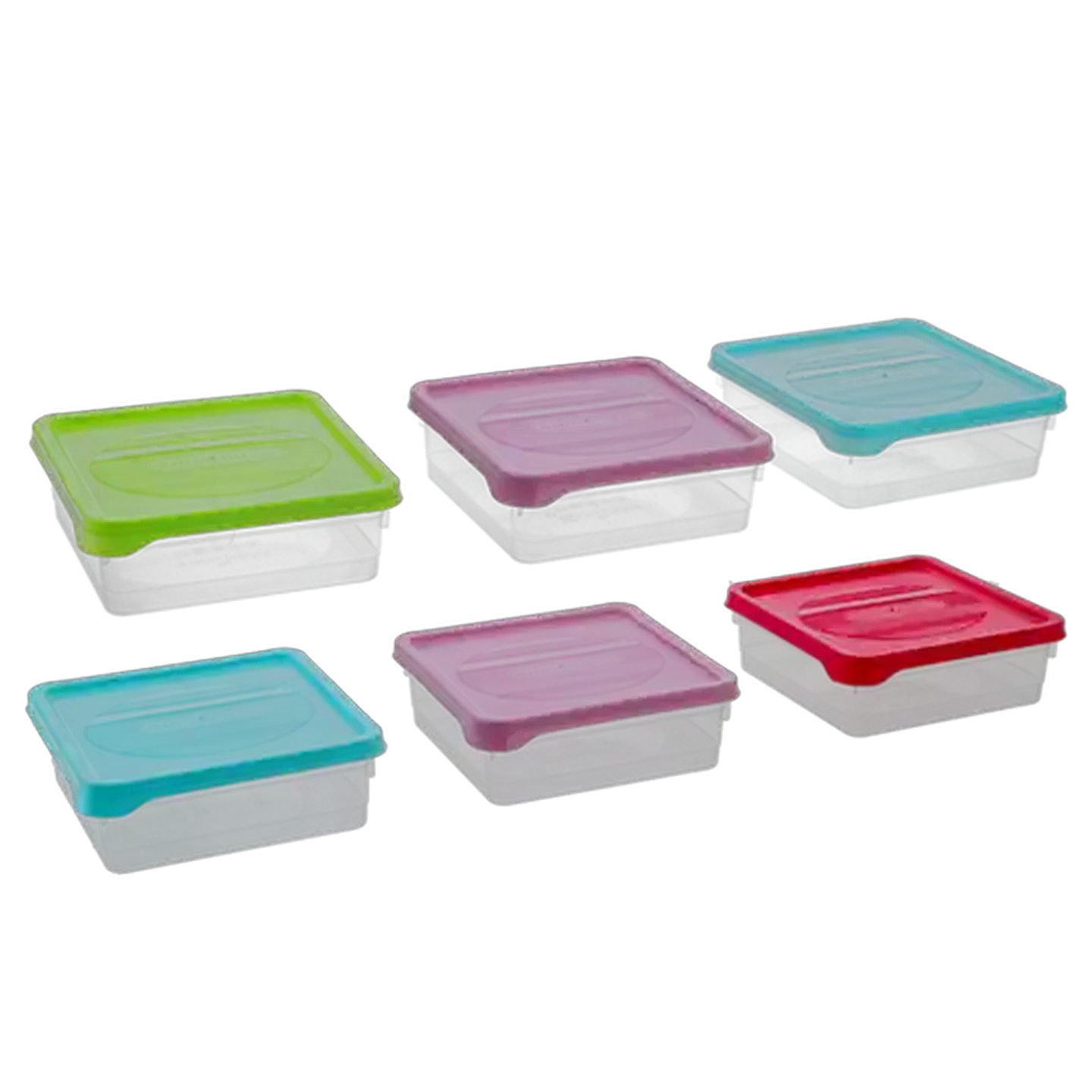 Image of Nu Ware Plastic Kids' Value Pack Lunch Boxes 3-Pack (Colour May Vary)