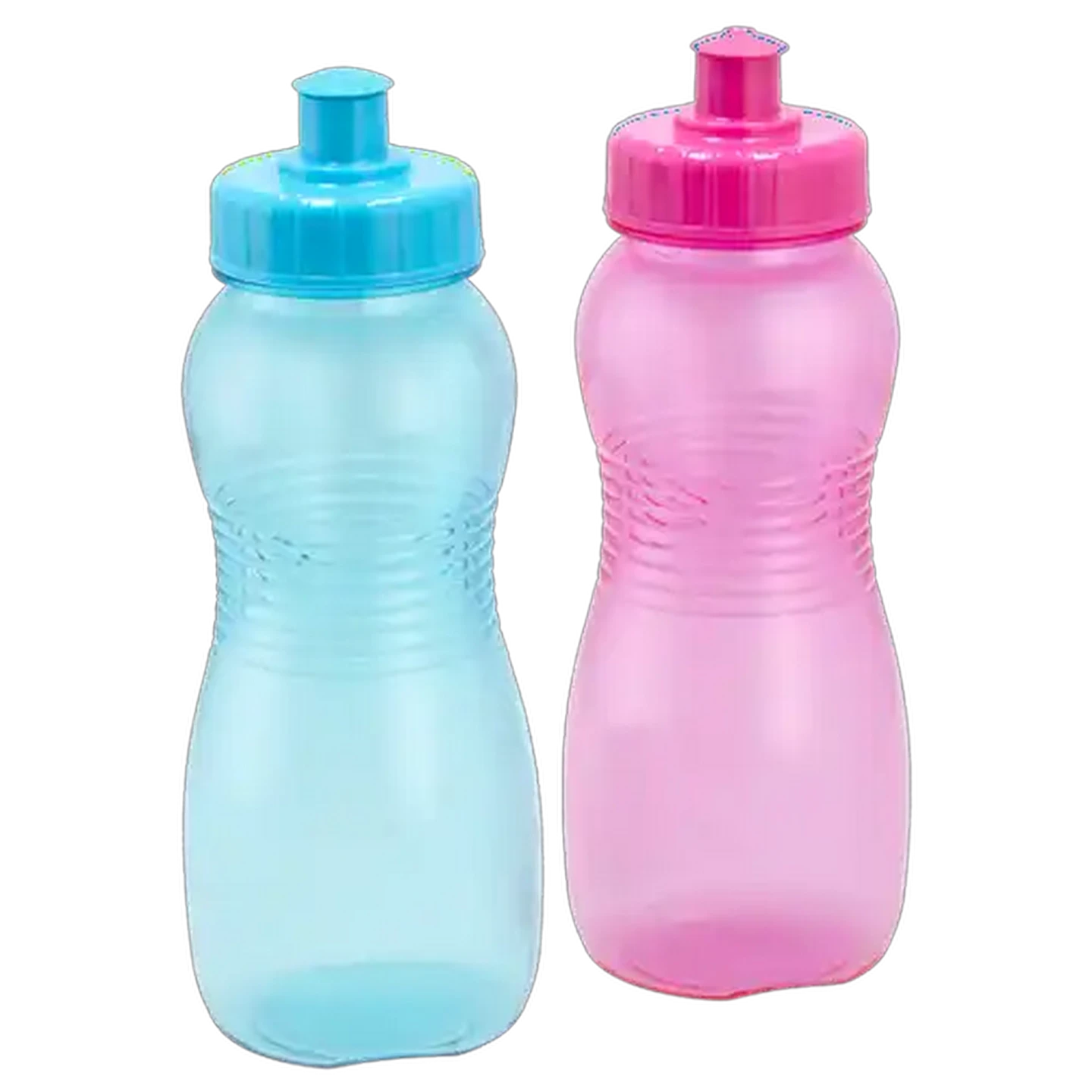 Image of Blue & Pink 550ml Drinking Bottles 2 Piece