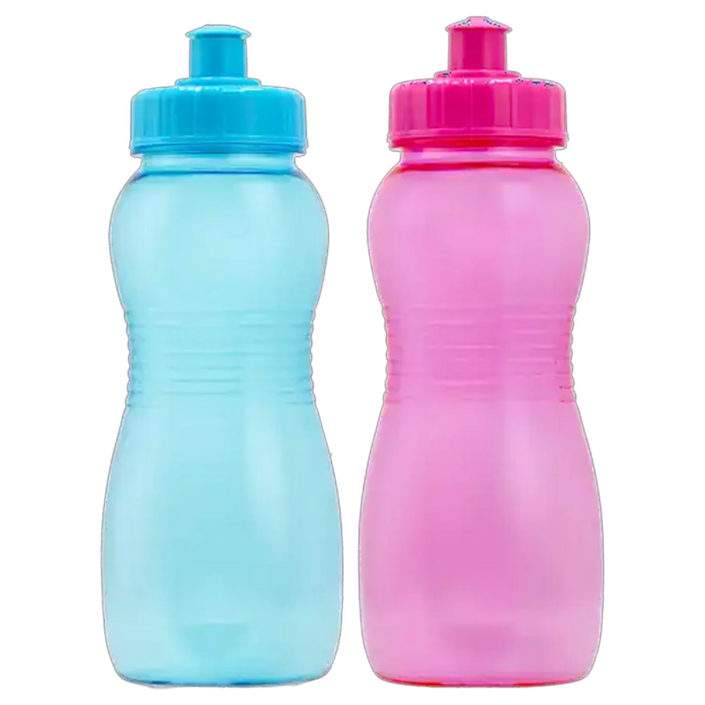Image of Blue & Pink 550ml Drinking Bottles 2 Piece