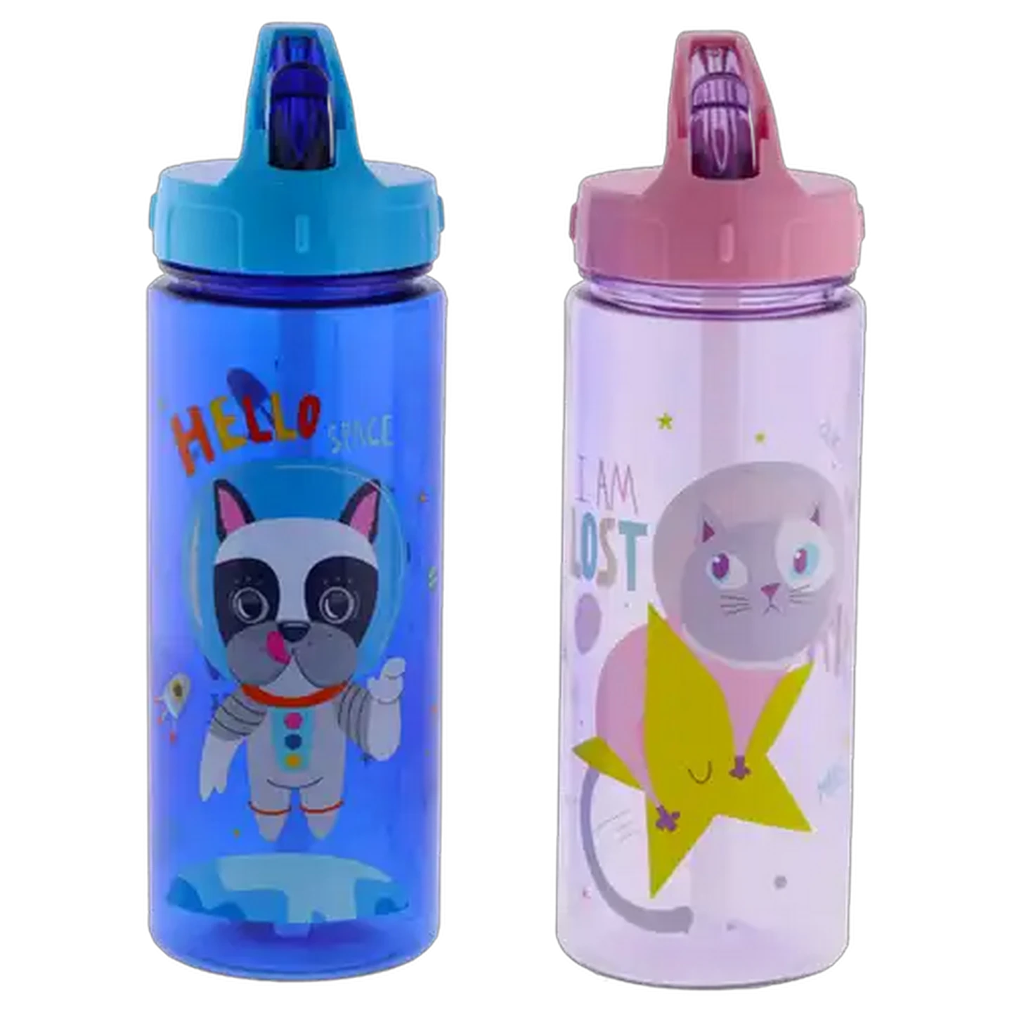 Image of Plastic Bottle With Straw 500ml (Colour May Vary)