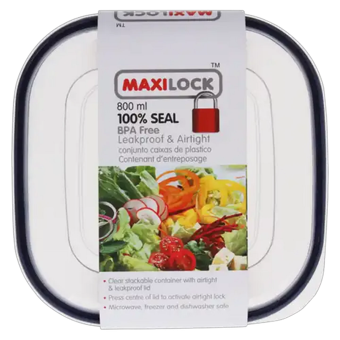 Image of Maxilock Square Container 0.8L