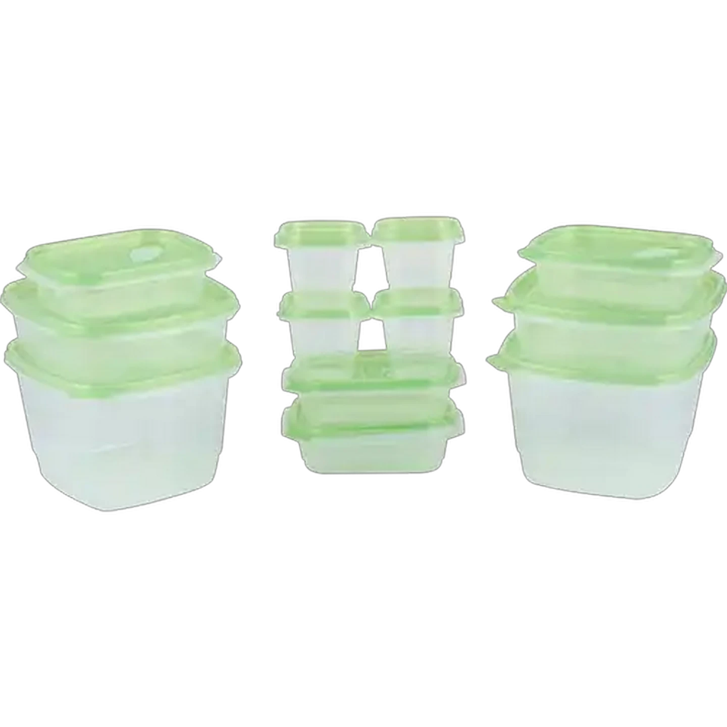 Image of Home Discovery Green Fresh Box Container Set 12-Pack