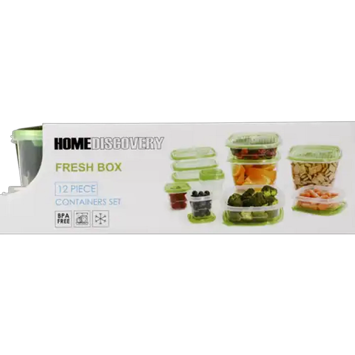 Image of Home Discovery Green Fresh Box Container Set 12-Pack