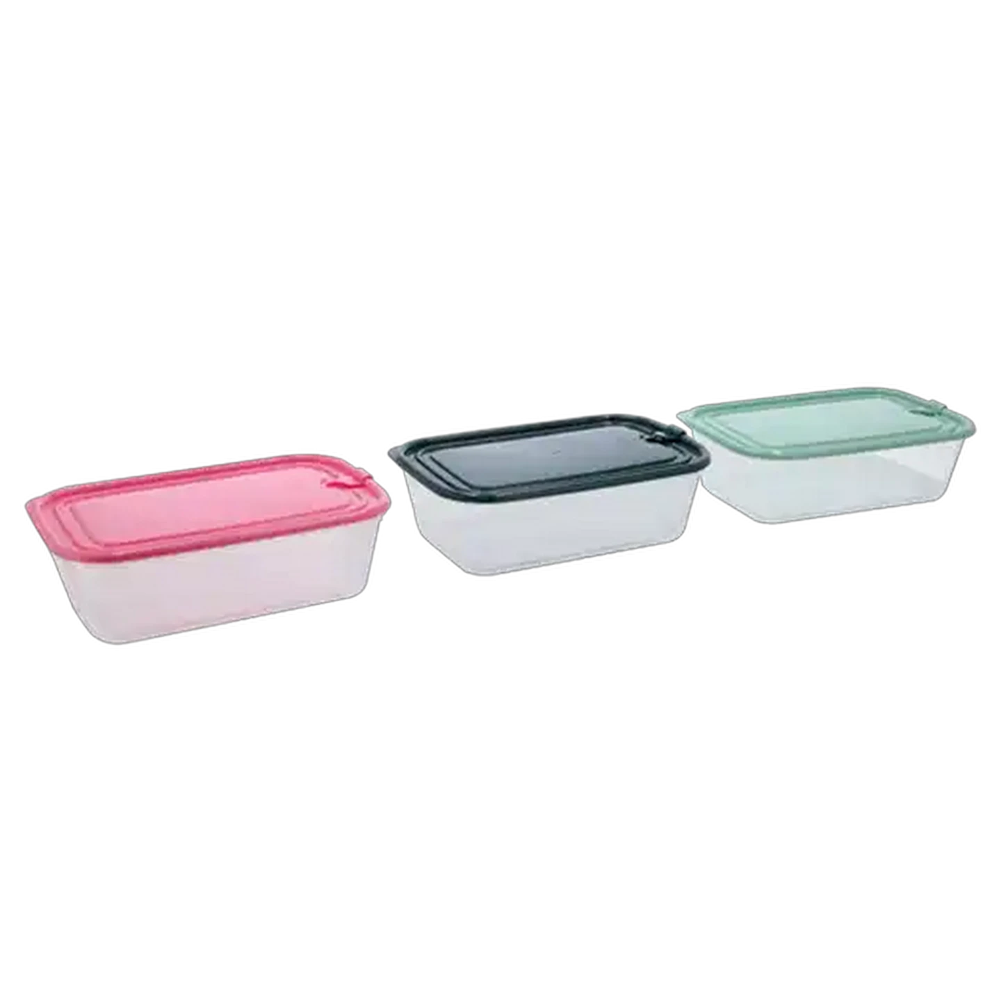 Image of Home Discovery Multicoloured Rectangular Airtight Storage Container Set 3-Pack