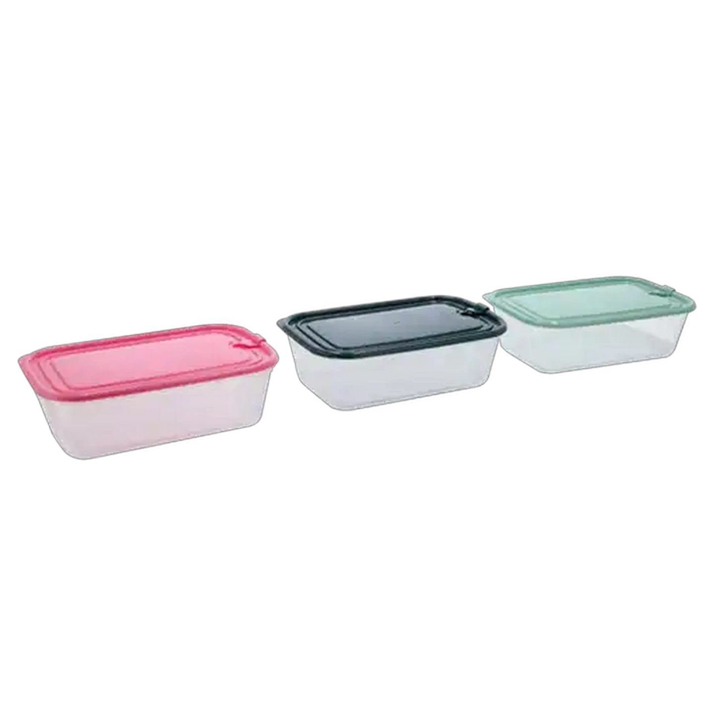 Image of Home Discovery Multicoloured Rectangular Airtight Storage Container Set 3-Pack