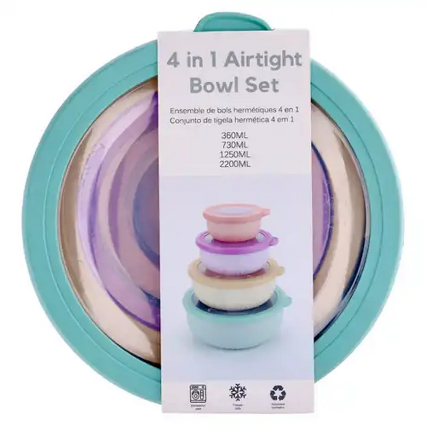 Image of Gelin Round Salad Container Set 4-Piece