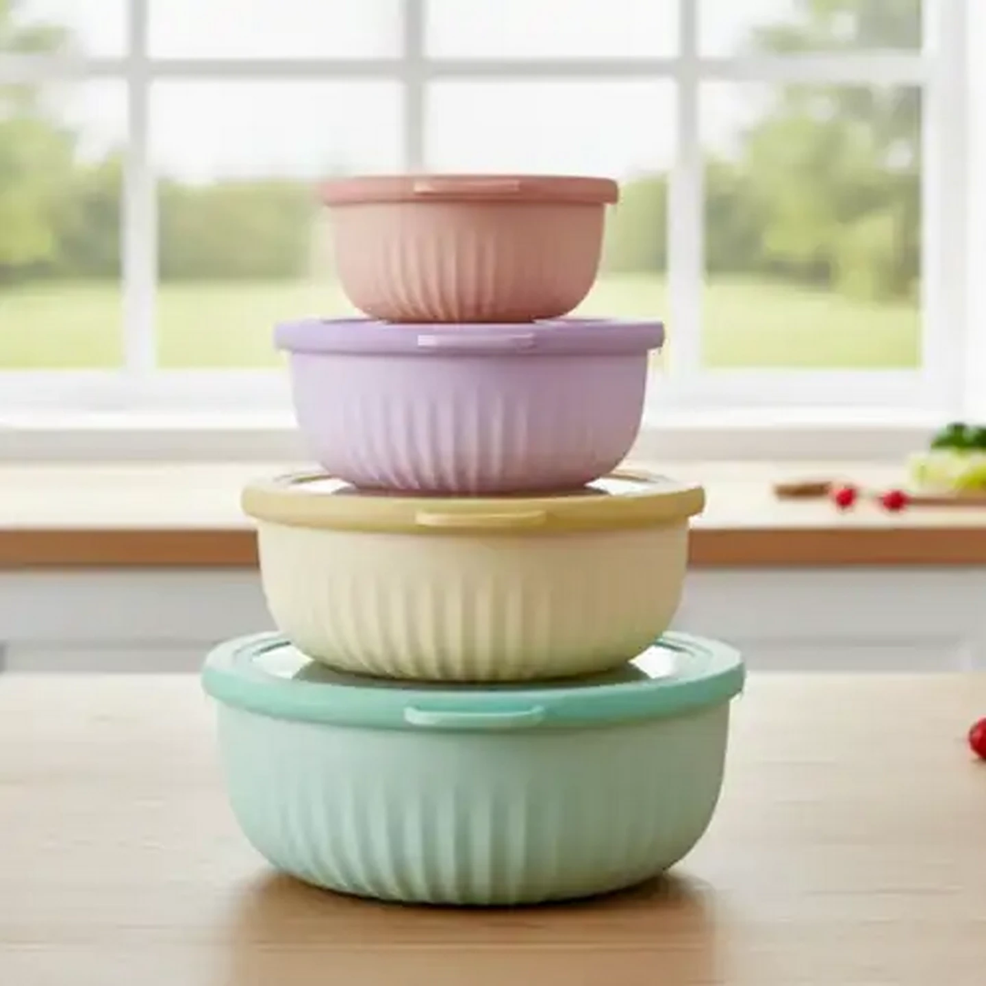 Image of Gelin Round Salad Container Set 4-Piece